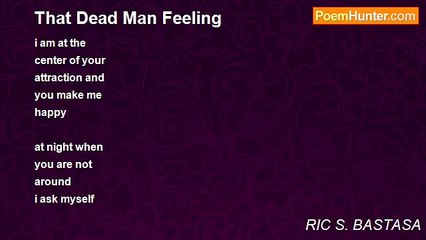 RIC S. BASTASA - That Dead Man Feeling
