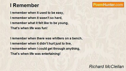 Richard McClellan - I Remember
