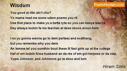 Hiram Sims - Wisdum