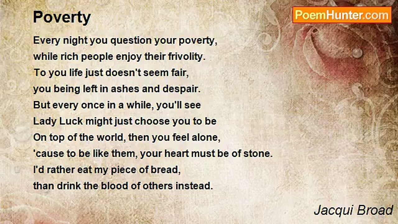 Jacqui Broad - Poverty