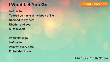 MANDY CLARISSA - I Wont Let You Go