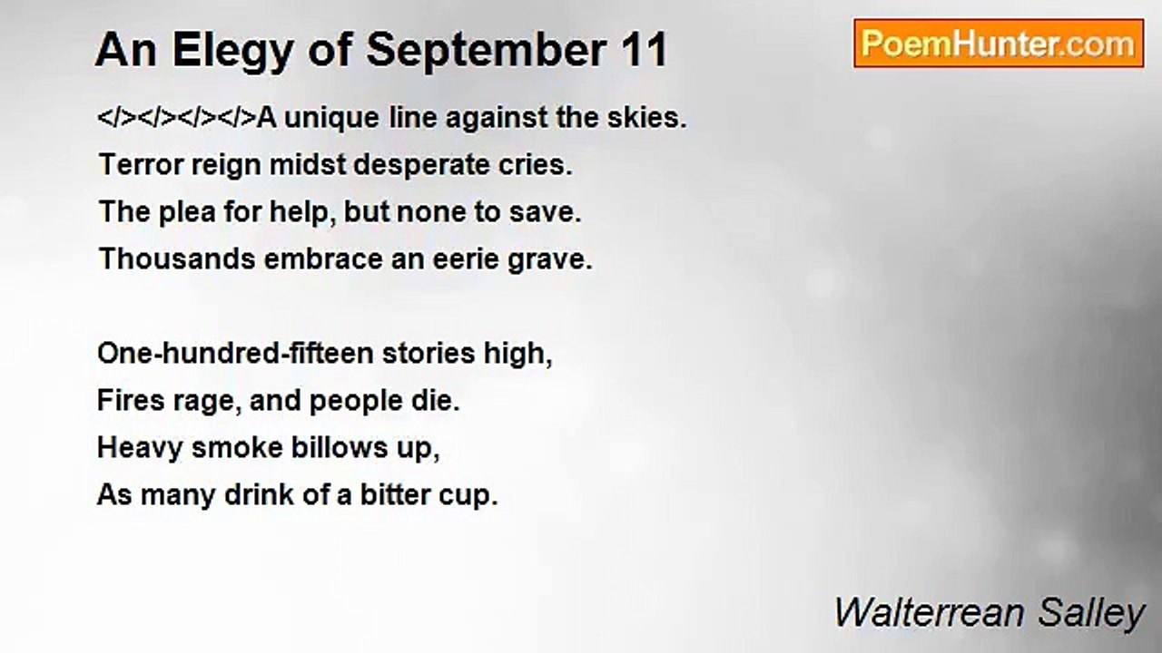 Walterrean Salley - An Elegy of September 11