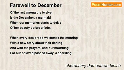 cherassery damodaran binish - Farewell to December