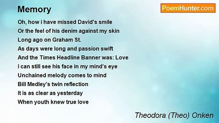 Theodora (Theo) Onken - Memory
