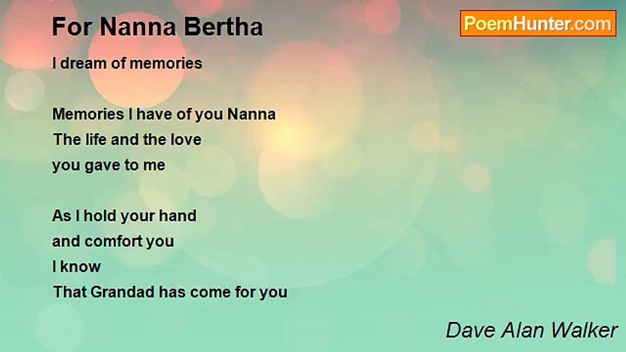 Dave Alan Walker - For Nanna Bertha