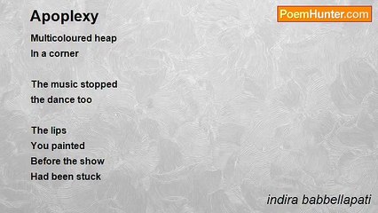 indira babbellapati - Apoplexy