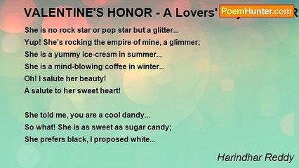Harindhar Reddy - VALENTINE'S HONOR - A Lovers' Day BANNER: Part-2