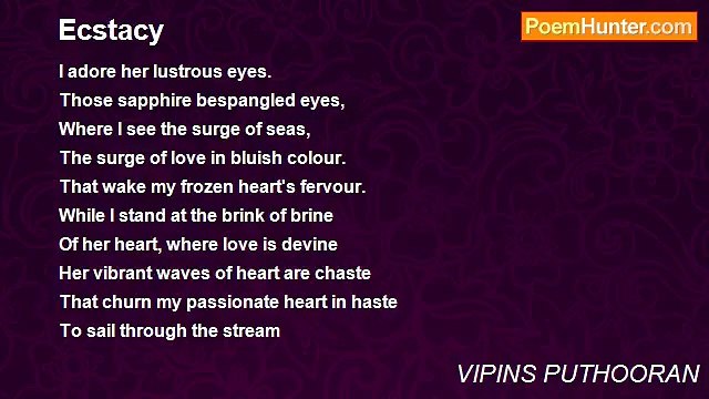 VIPINS PUTHOORAN - Ecstacy