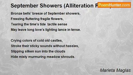 Marieta Maglas - September Showers (Alliteration Poem)