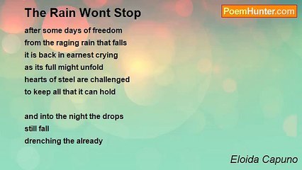 Eloida Capuno - The Rain Wont Stop