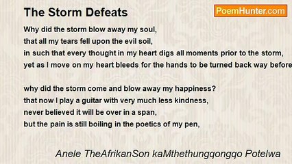 Anele TheAfrikanSon kaMthethungqongqo Potelwa - The Storm Defeats