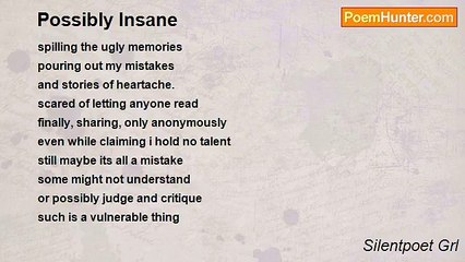 Silentpoet Grl - Possibly Insane