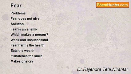 Dr.Rajendra Tela,Nirantar - Fear