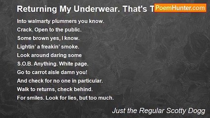 Scotty Dogg - Returning My Underwear. That's Too Small.