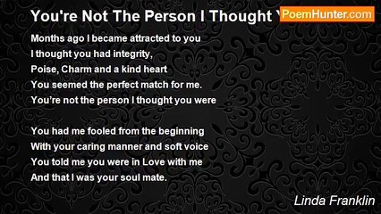 Linda Franklin - You're Not The Person I Thought You Were