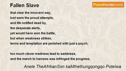 Anele TheAfrikanSon kaMthethungqongqo Potelwa - Fallen Slave