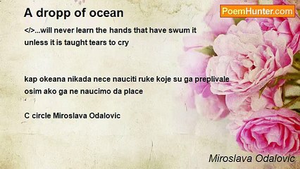 Miroslava Odalovic - A dropp of ocean