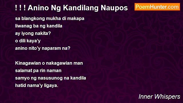 Inner Whispers - ! ! ! Anino Ng Kandilang Naupos
