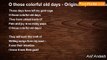 Asif Andalib - O those colorful old days - Original by Rabindranath Tagore