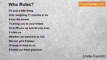 Linda Franklin - Who Rules?