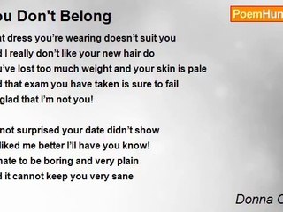 Donna Caldwell - You Don't Belong