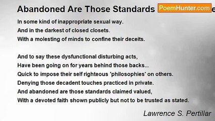 Lawrence S. Pertillar - Abandoned Are Those Standards Claimed Valued
