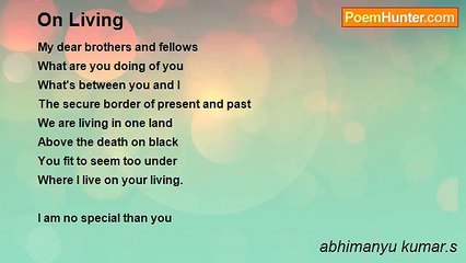 abhimanyu kumar.s - On Living