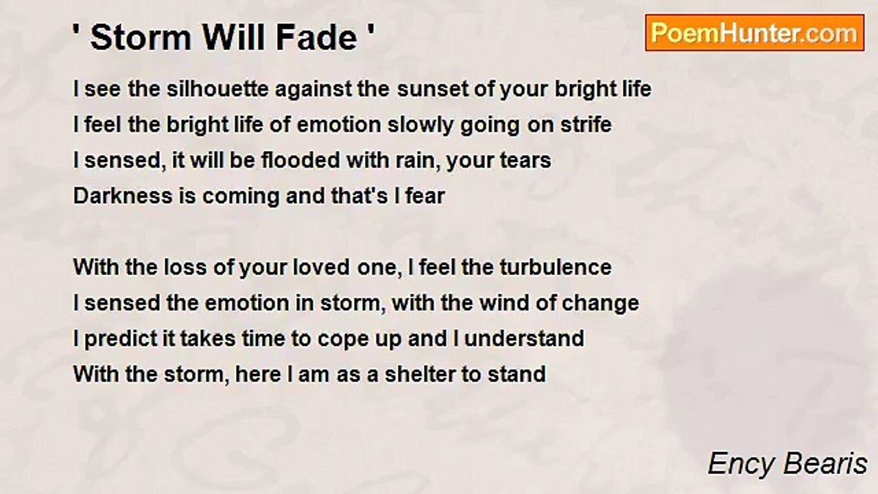 Ency Bearis - ' Storm Will Fade '