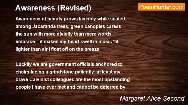 Margaret Alice Second - Awareness (Revised)