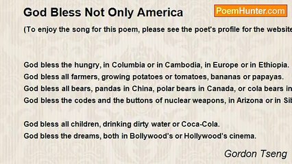 Gordon Tseng - God Bless Not Only America