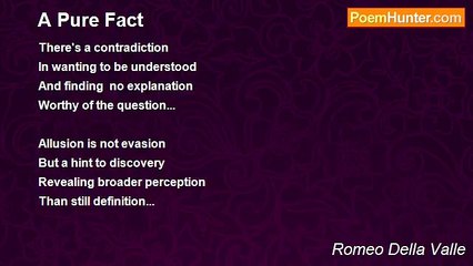 Romeo Della Valle - A Pure Fact