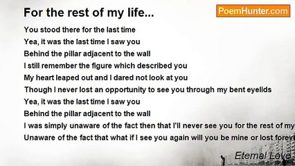 Eternal Love - For the rest of my life...