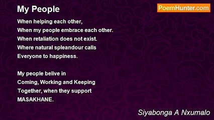 Siyabonga A Nxumalo - My People