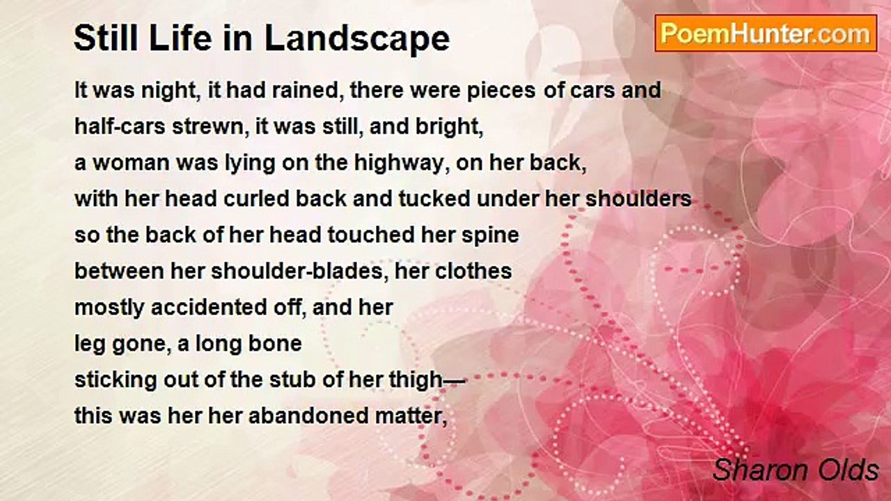 Sharon Olds - Still Life in Landscape