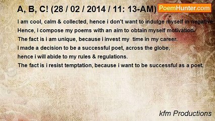 kfm Productions - A, B, C! (28 / 02 / 2014 / 11: 13-AM) .