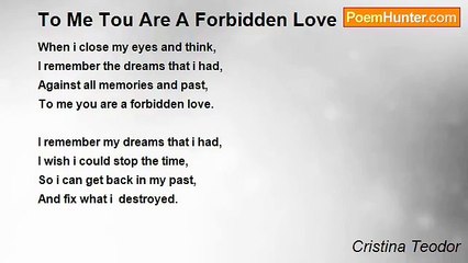 Cristina Teodor - To Me Tou Are A Forbidden Love