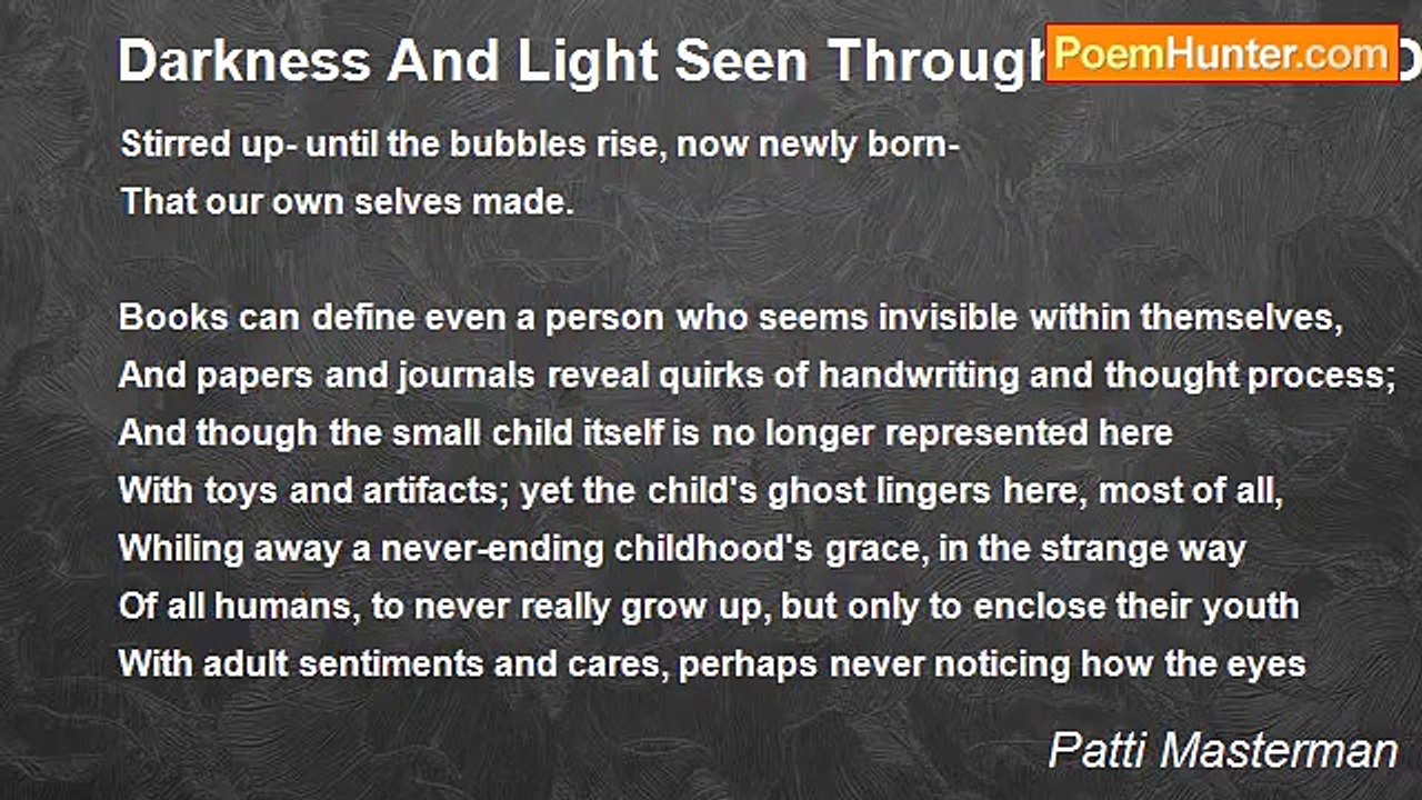 Patti Masterman - Darkness And Light Seen Through The Mirror Of Being