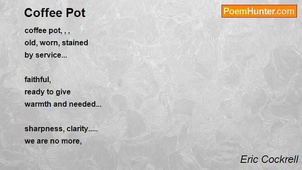 Eric Cockrell - Coffee Pot