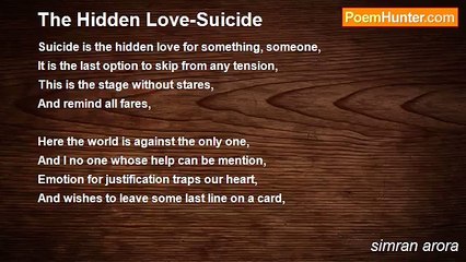 simran arora - The Hidden Love-Suicide