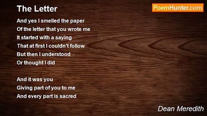 Dean Meredith - The Letter