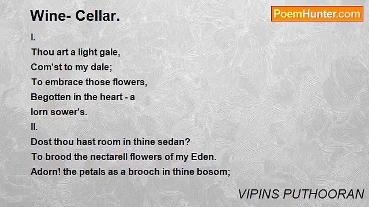 VIPINS PUTHOORAN - Wine- Cellar.