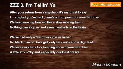 Mason Maestro - ZZZ 3. I'm Tellin' Ya