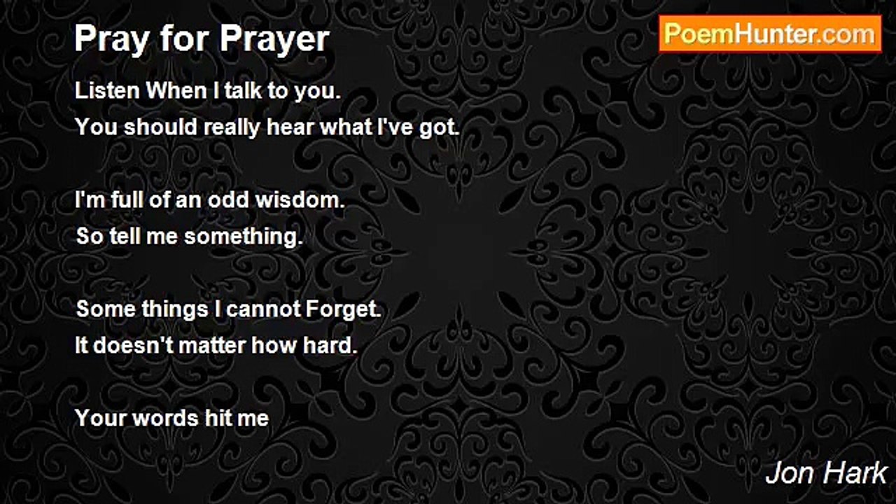 Jon Hark - Pray for Prayer