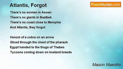 Mason Maestro - Atlantis, Forgot