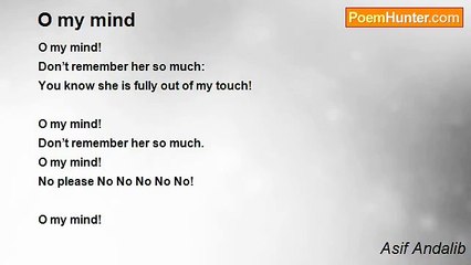 Asif Andalib - O my mind