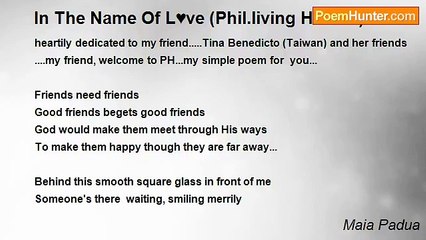 Maia Padua - In The Name Of L♥ve (Phil.living Heroes)