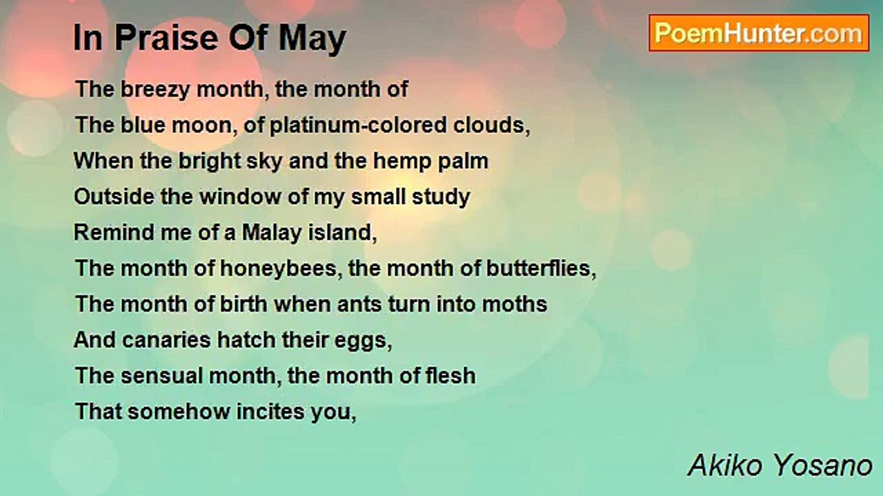 Akiko Yosano - In Praise Of May