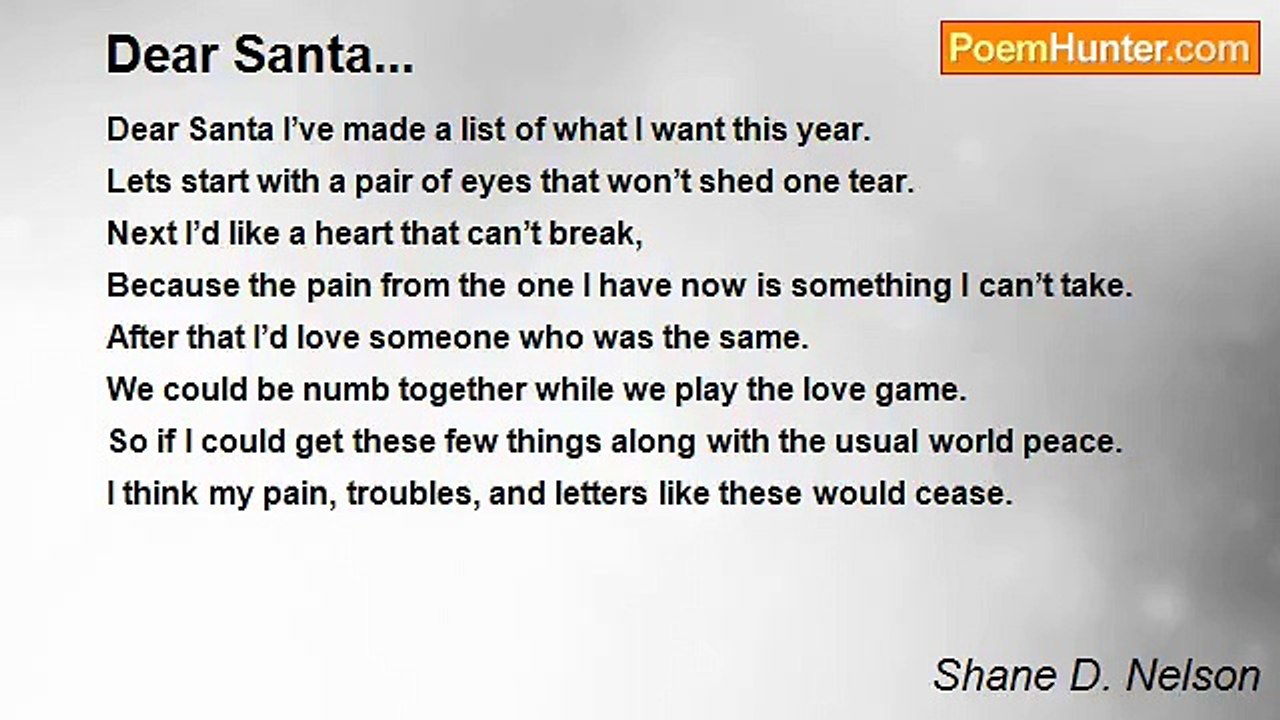 Shane D. Nelson - Dear Santa...