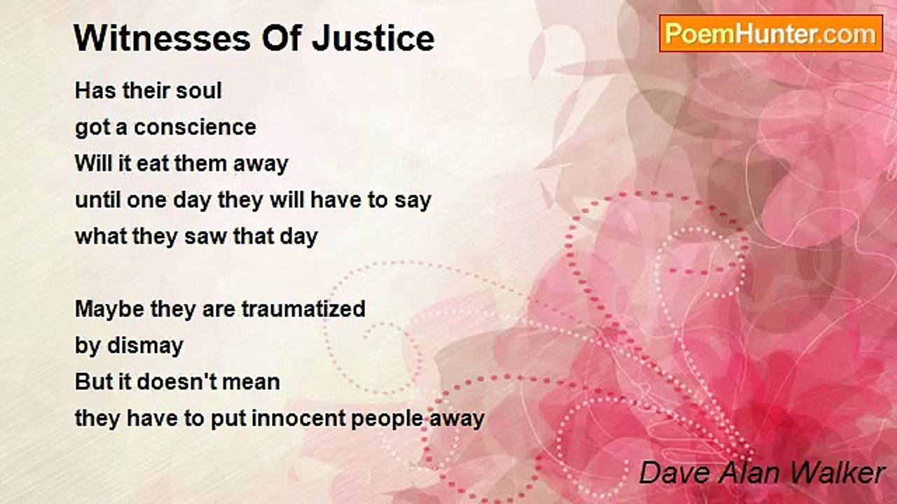 Dave Alan Walker - Witnesses Of Justice