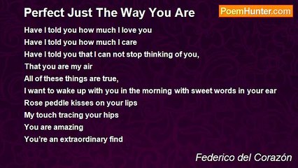Federico del Corazón - Perfect Just The Way You Are